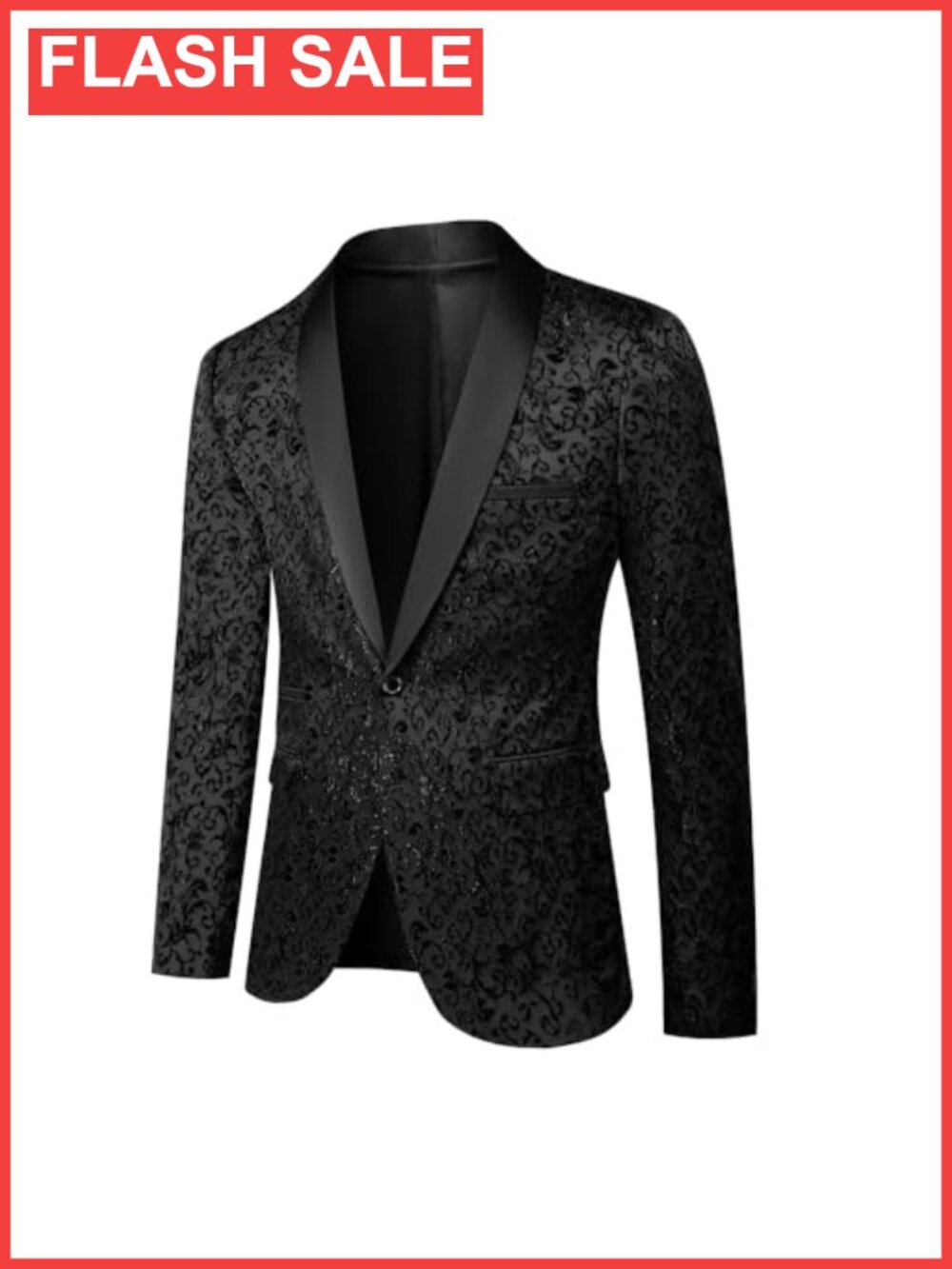 Men's Floral Slim Fit Tuxedo Suit for Prom Wedding